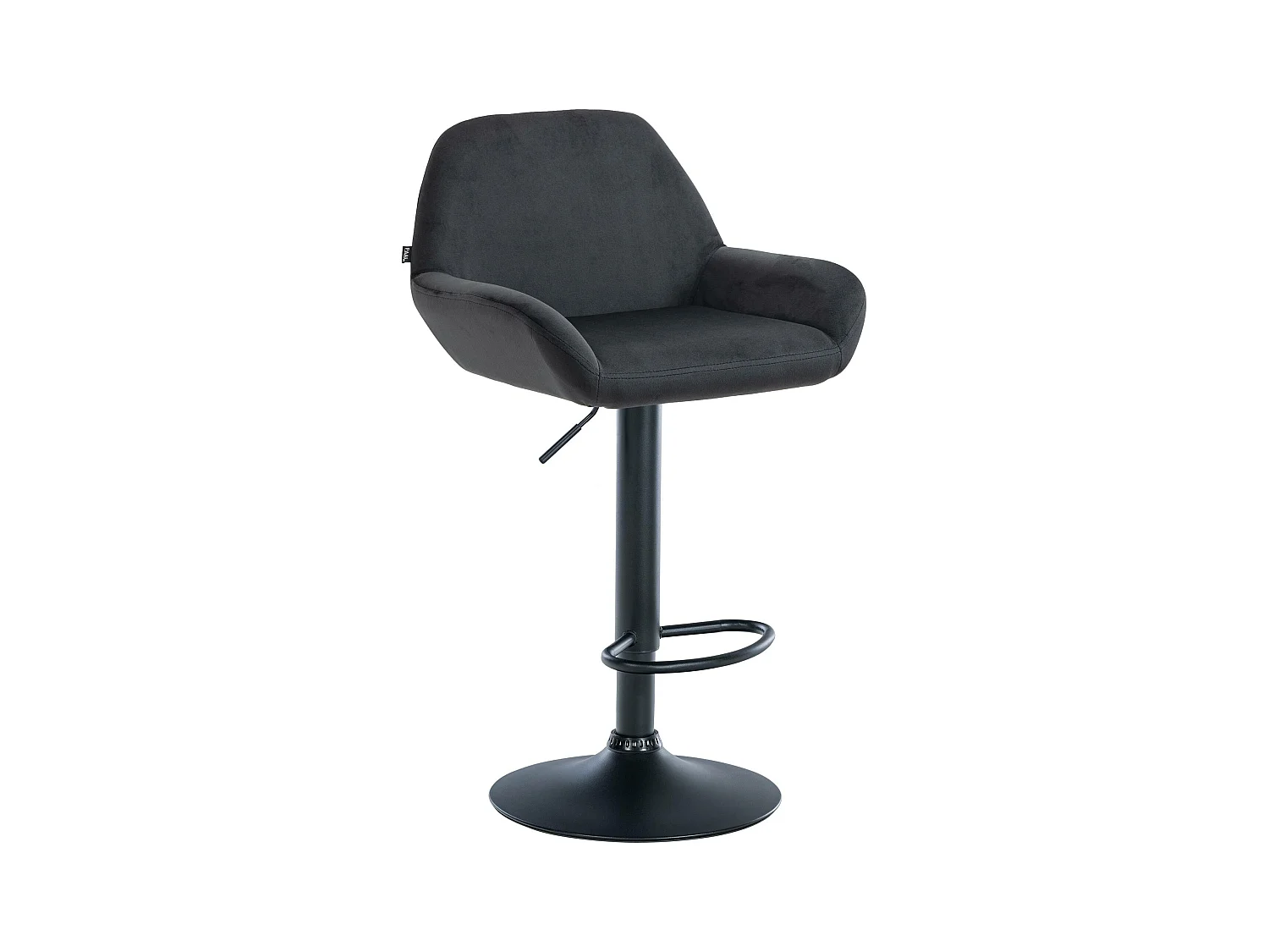 Tabouret de bar - Velours & Noir - Noir - Braga