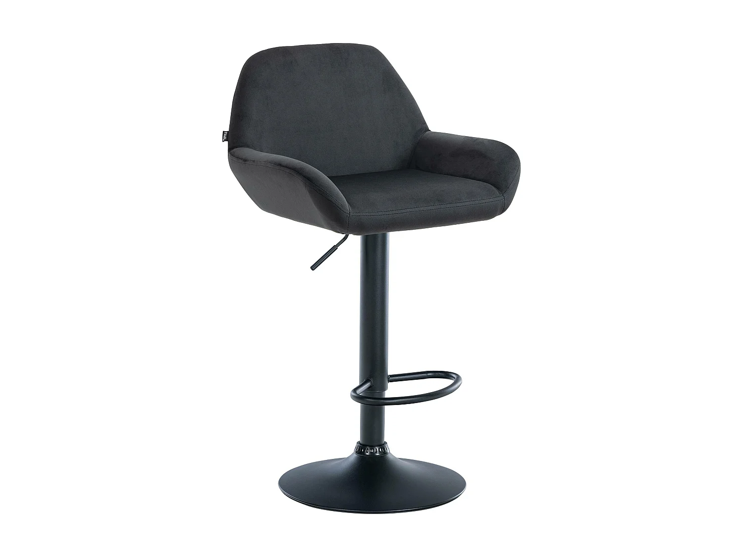 Tabouret de bar - Velours & Noir - Noir - Braga