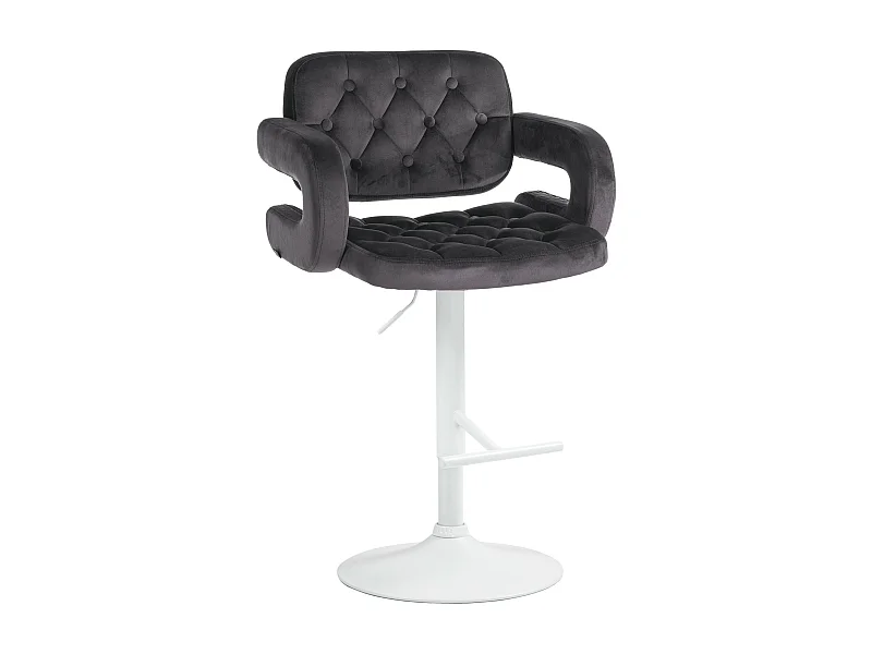 Tabouret de bar - Velours - Gris foncé - Dublin