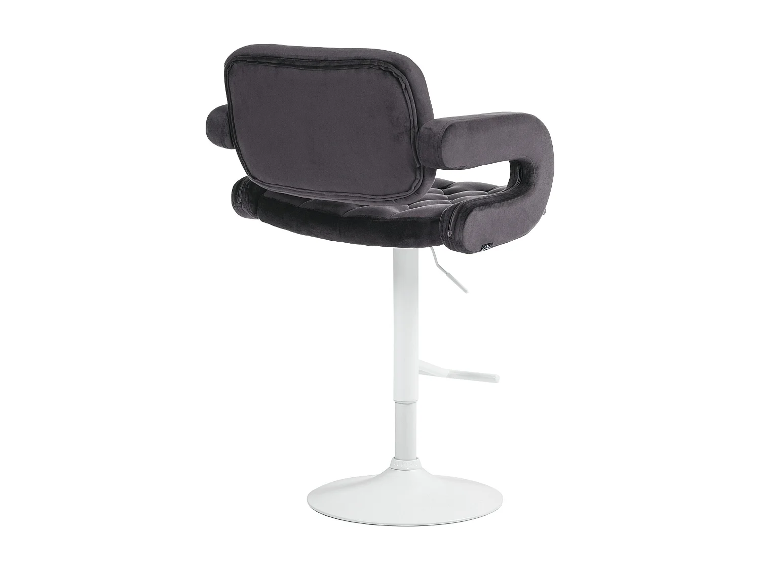 Tabouret de bar - Velours - Gris foncé - Dublin