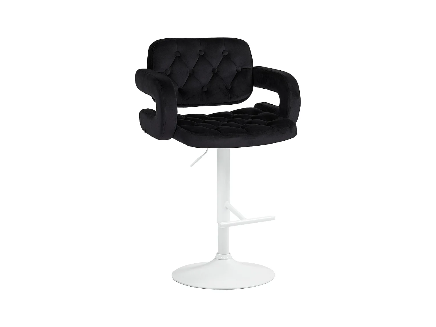 Tabouret de bar - Velours - Noir - Dublin