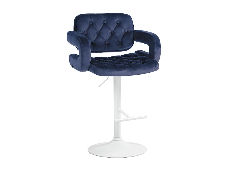 Tabouret de bar - Velours - Bleu - Dublin