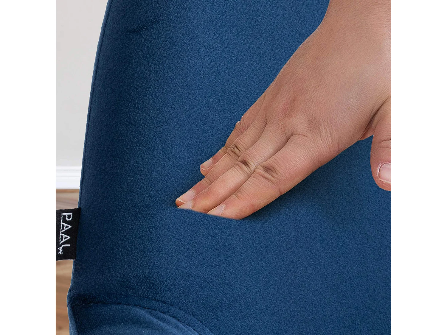 Tabouret de bar - Velours & Noir - Bleu - Braga