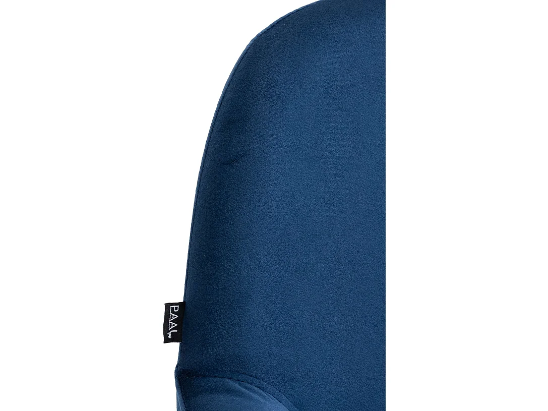 Tabouret de bar - Velours & Noir - Bleu - Braga