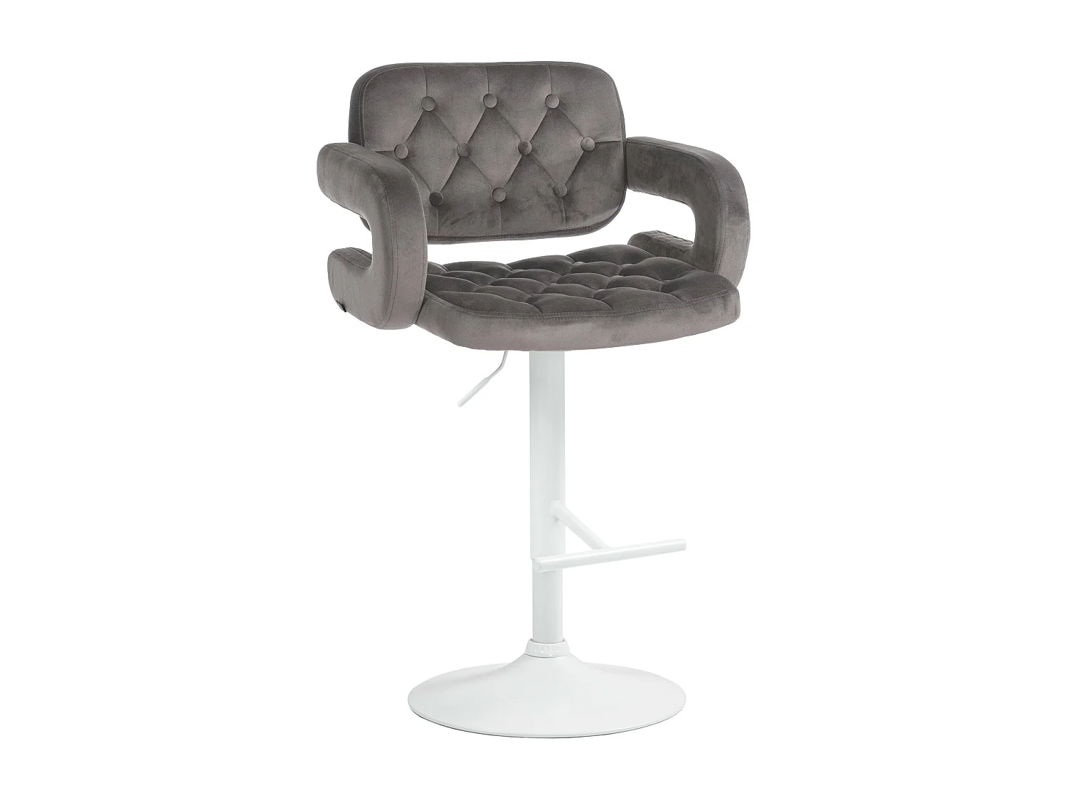 Tabouret de bar - Velours - Gris - Dublin