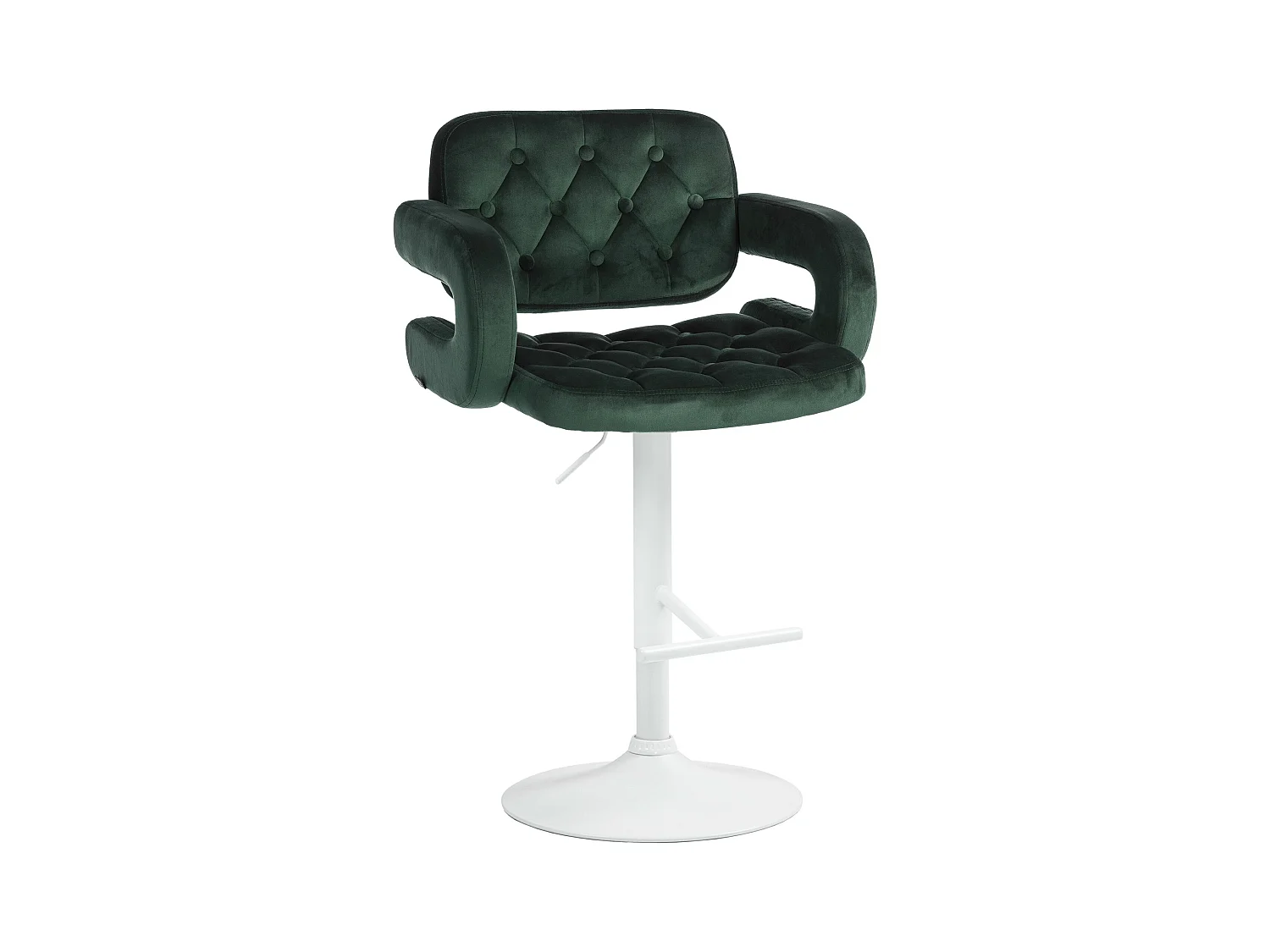 Tabouret de bar - Velours - Vert foncé - Dublin