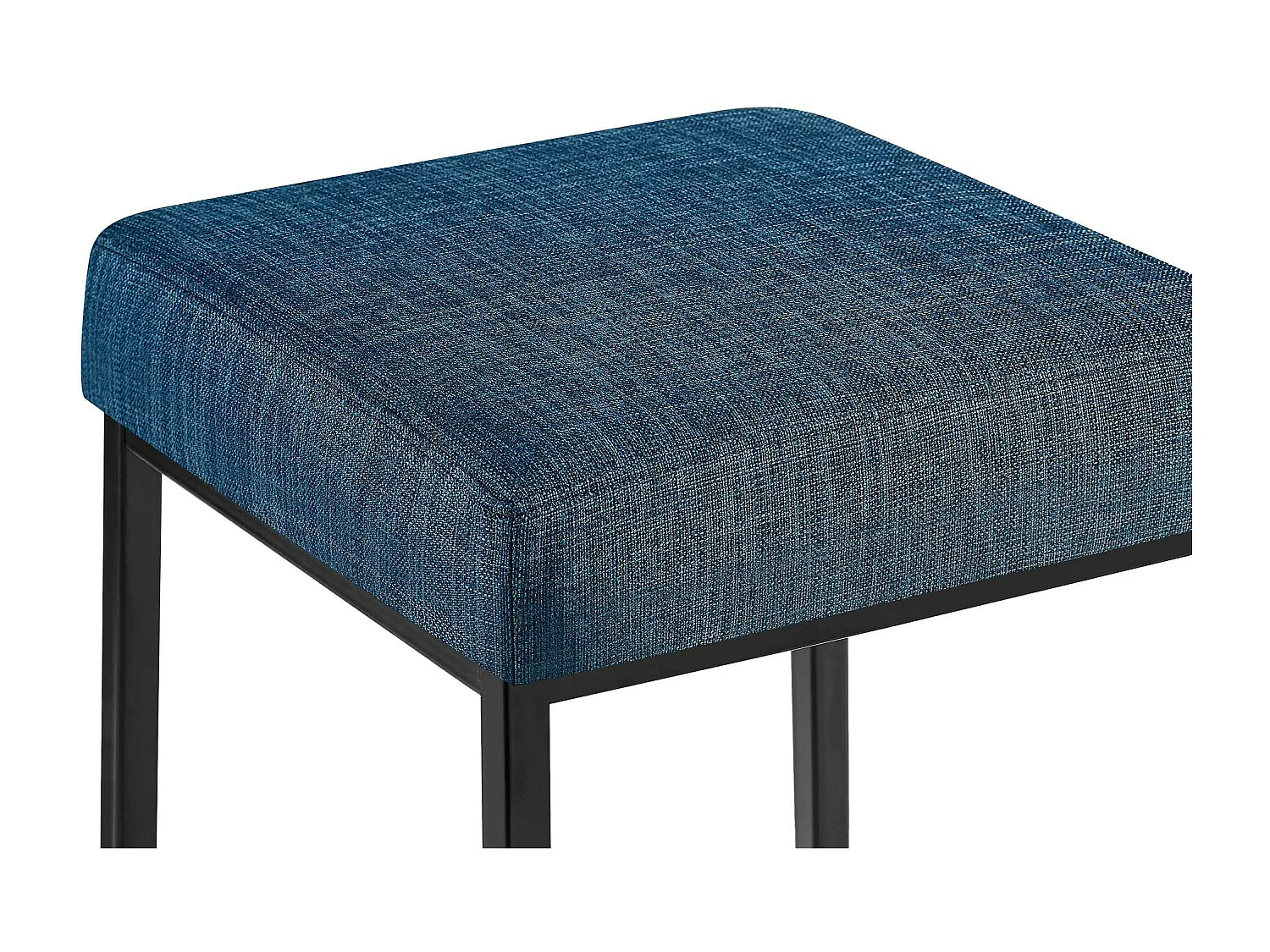 Tabouret de bar - Tissu & Noir - Bleu - Montreal 85