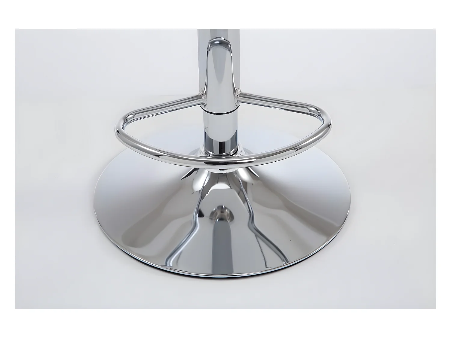 Lot de 2  Tabouret de bar - Similicuir & Chrome - Crème - Las Vegas v2