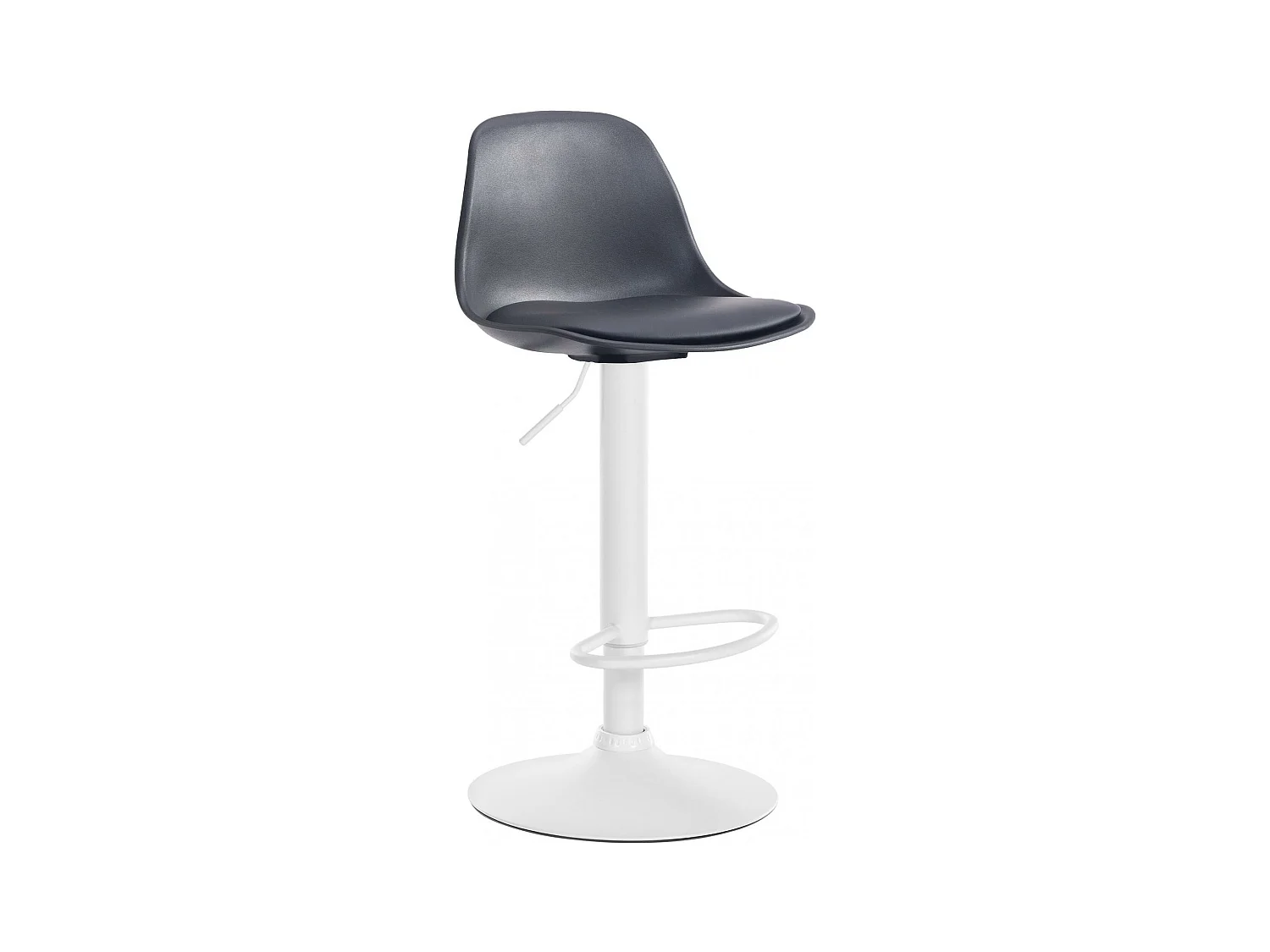 Tabouret de bar - Plastique & Métal - Noir - Kiel