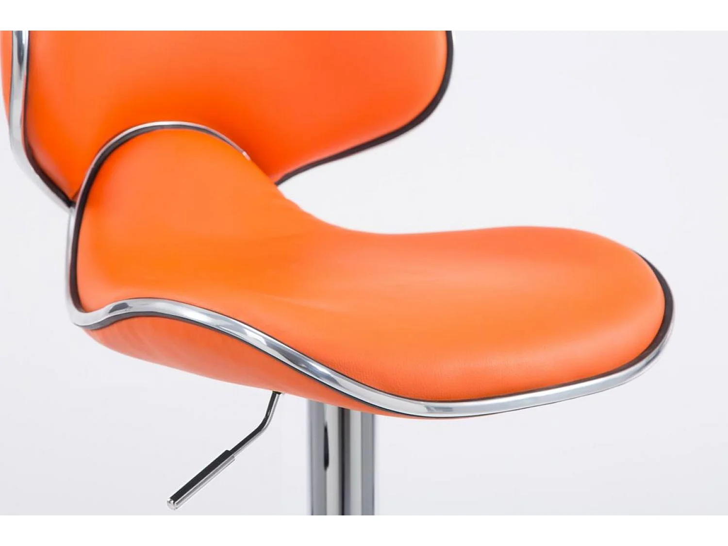 2er Set Barhocker - Kunstleder & chrom - orange - Las Vegas v2