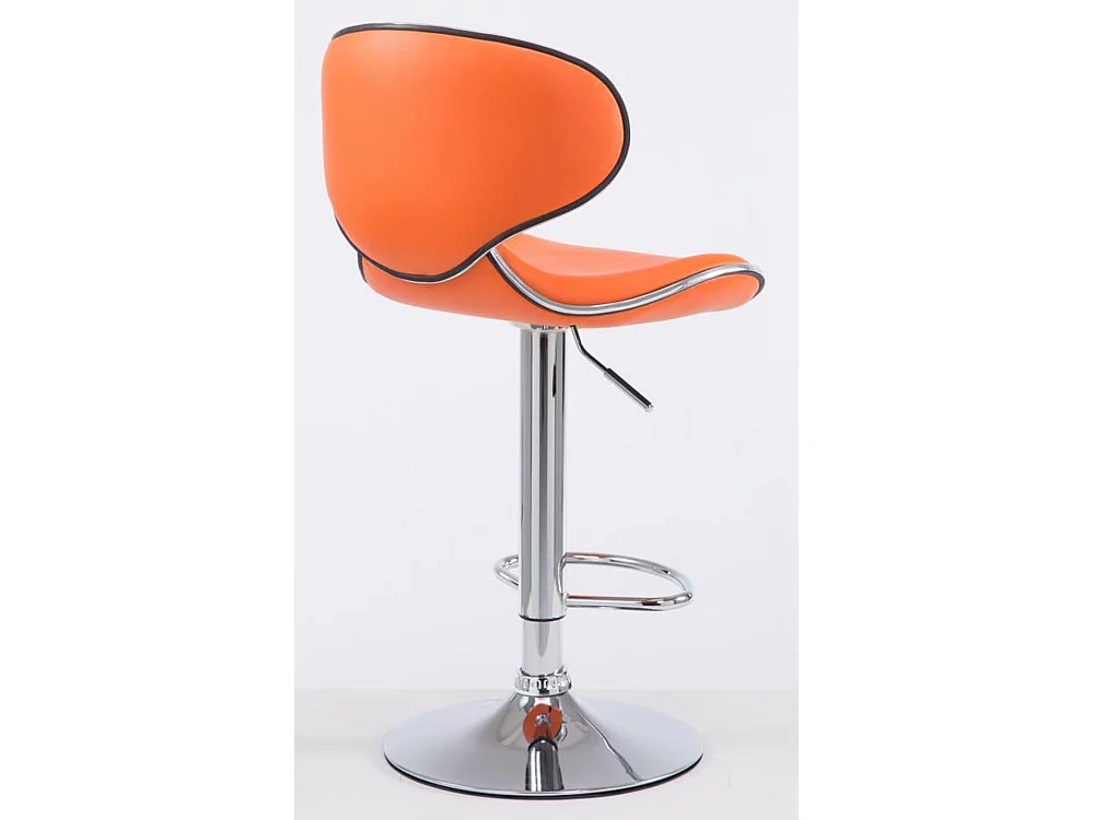 2er Set Barhocker - Kunstleder & chrom - orange - Las Vegas v2