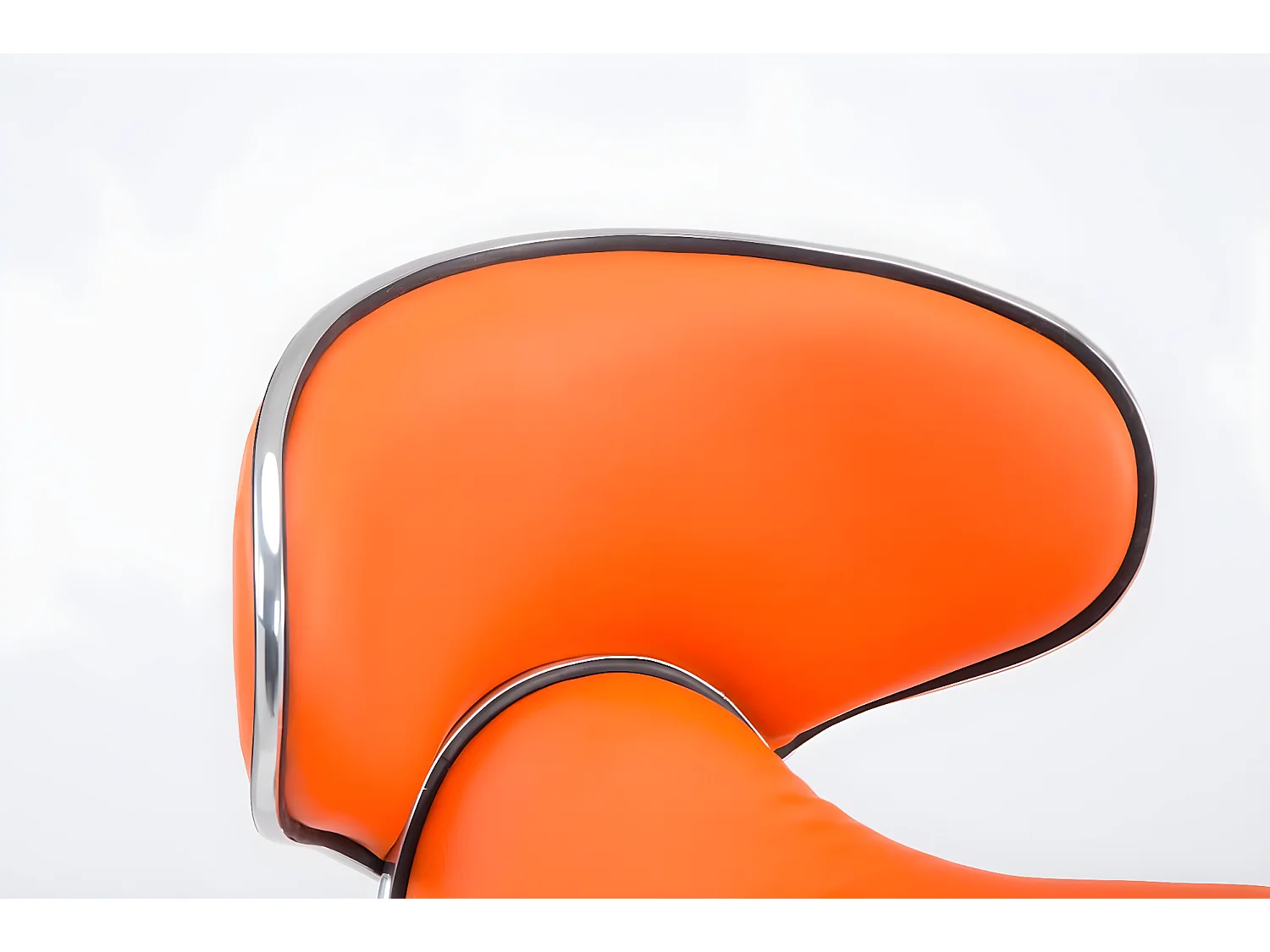 Tabouret de bar - Similicuir & Métal chromé - Orange - Las Vegas V2