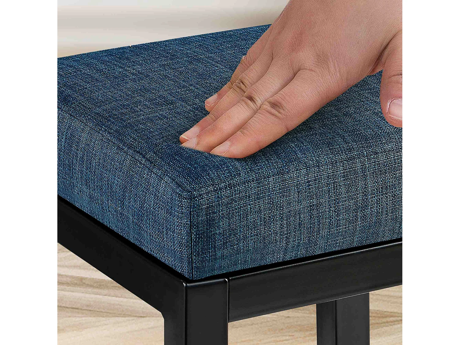 Tabouret de bar - Tissu - Bleu - Taylor