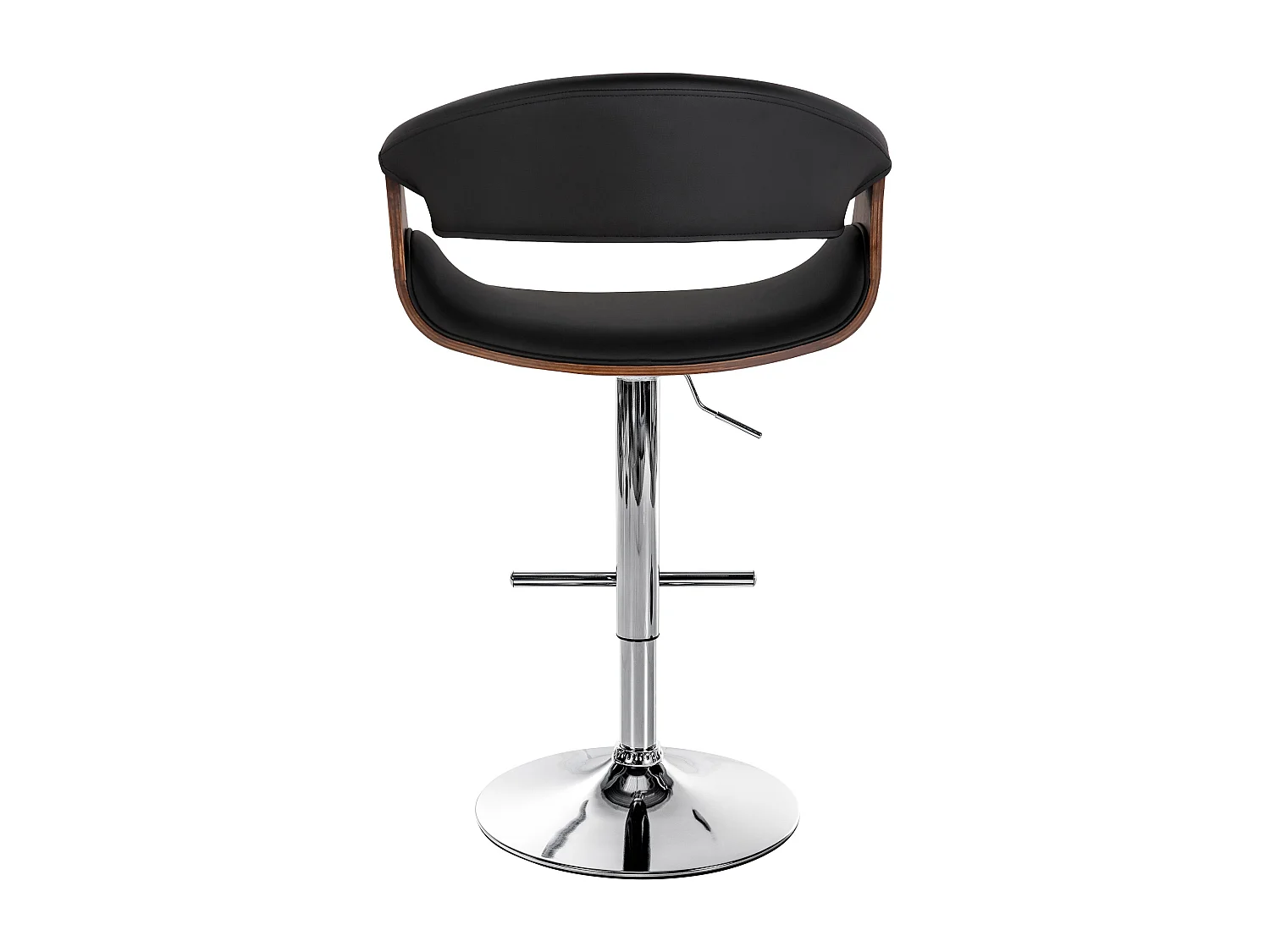 Tabouret de bar - Similicuir - Noir - Foley