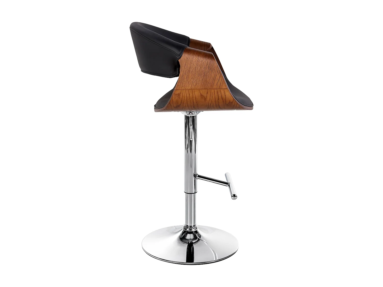 Tabouret de bar - Similicuir - Noir - Foley