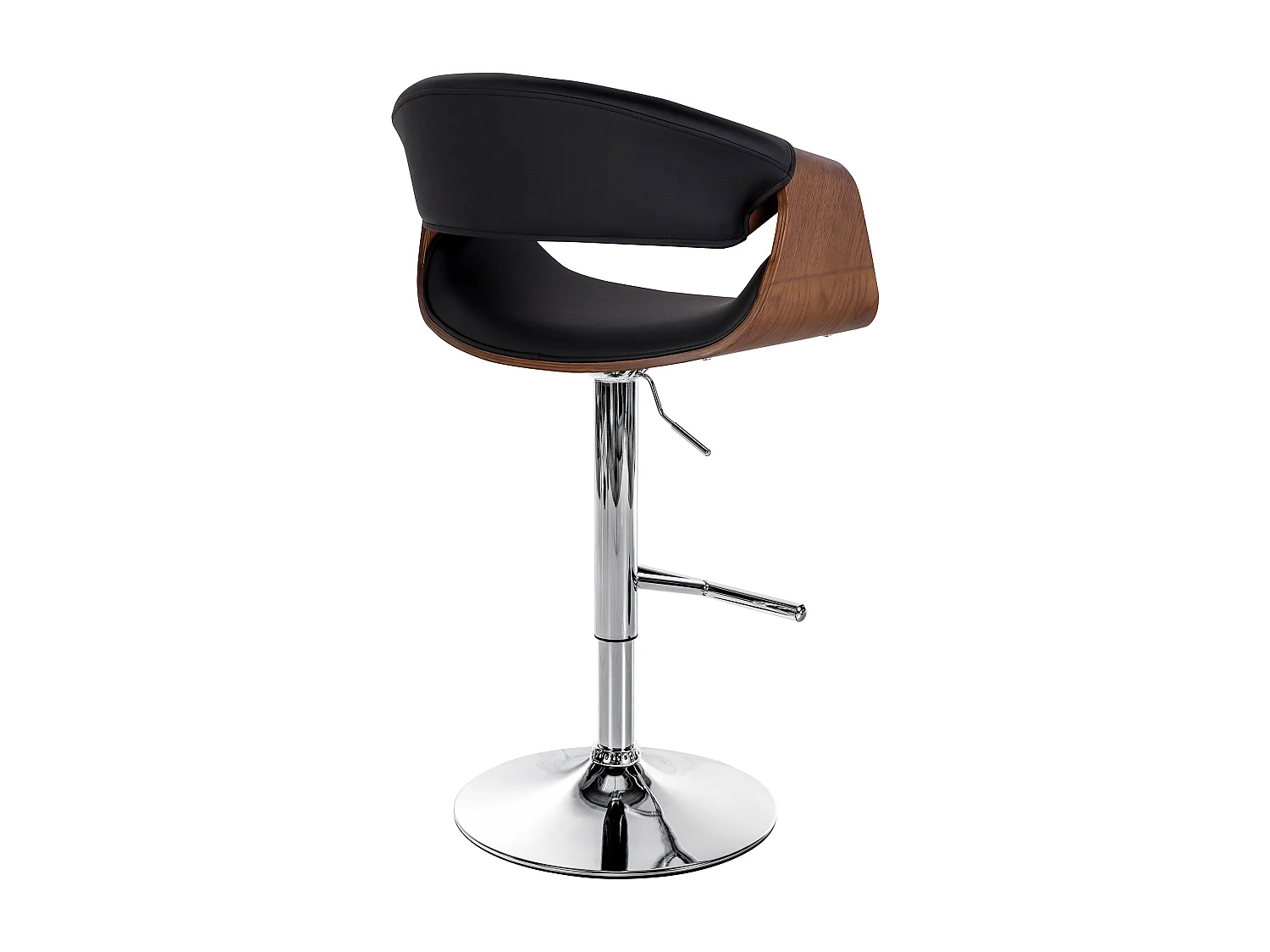 Tabouret de bar - Similicuir - Noir - Foley