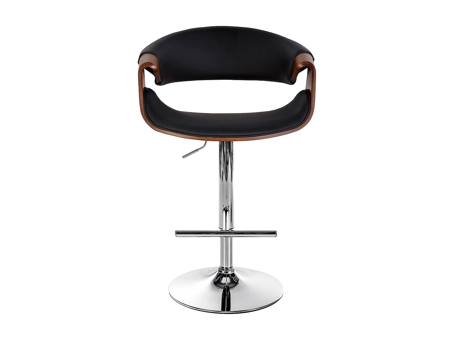 Tabouret de bar - Similicuir - Noir - Foley