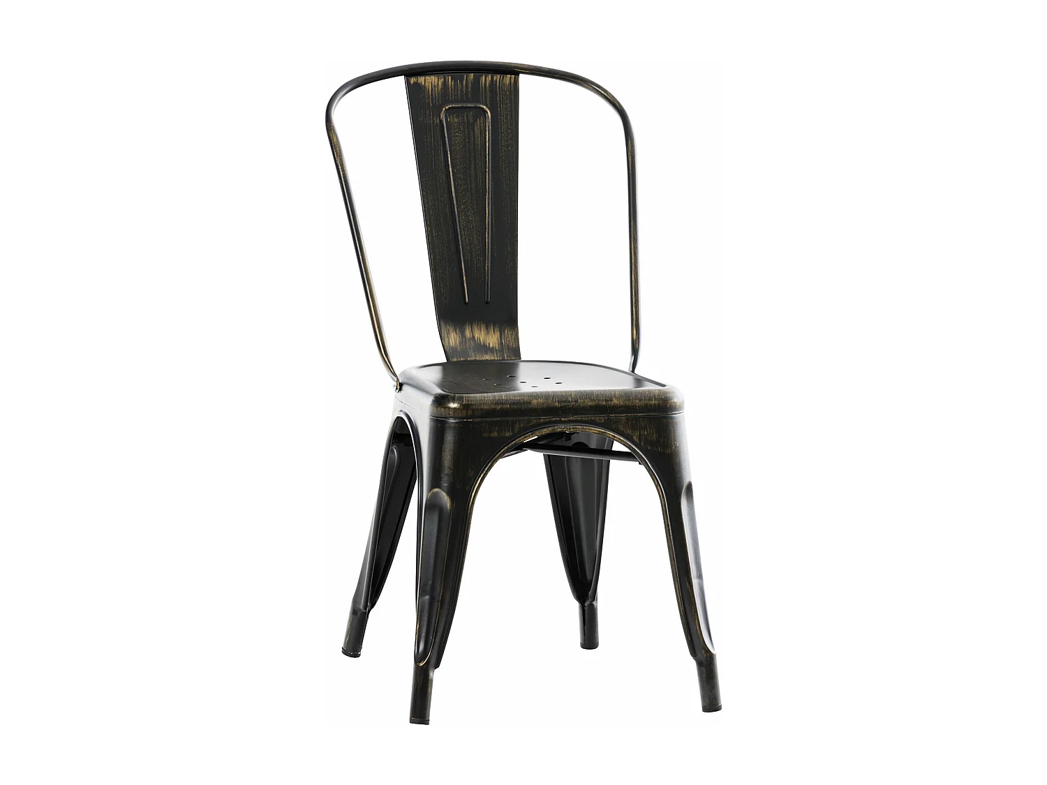 chaise salle à manger - Métal & Métal - Noir-Or - Benedikt V2