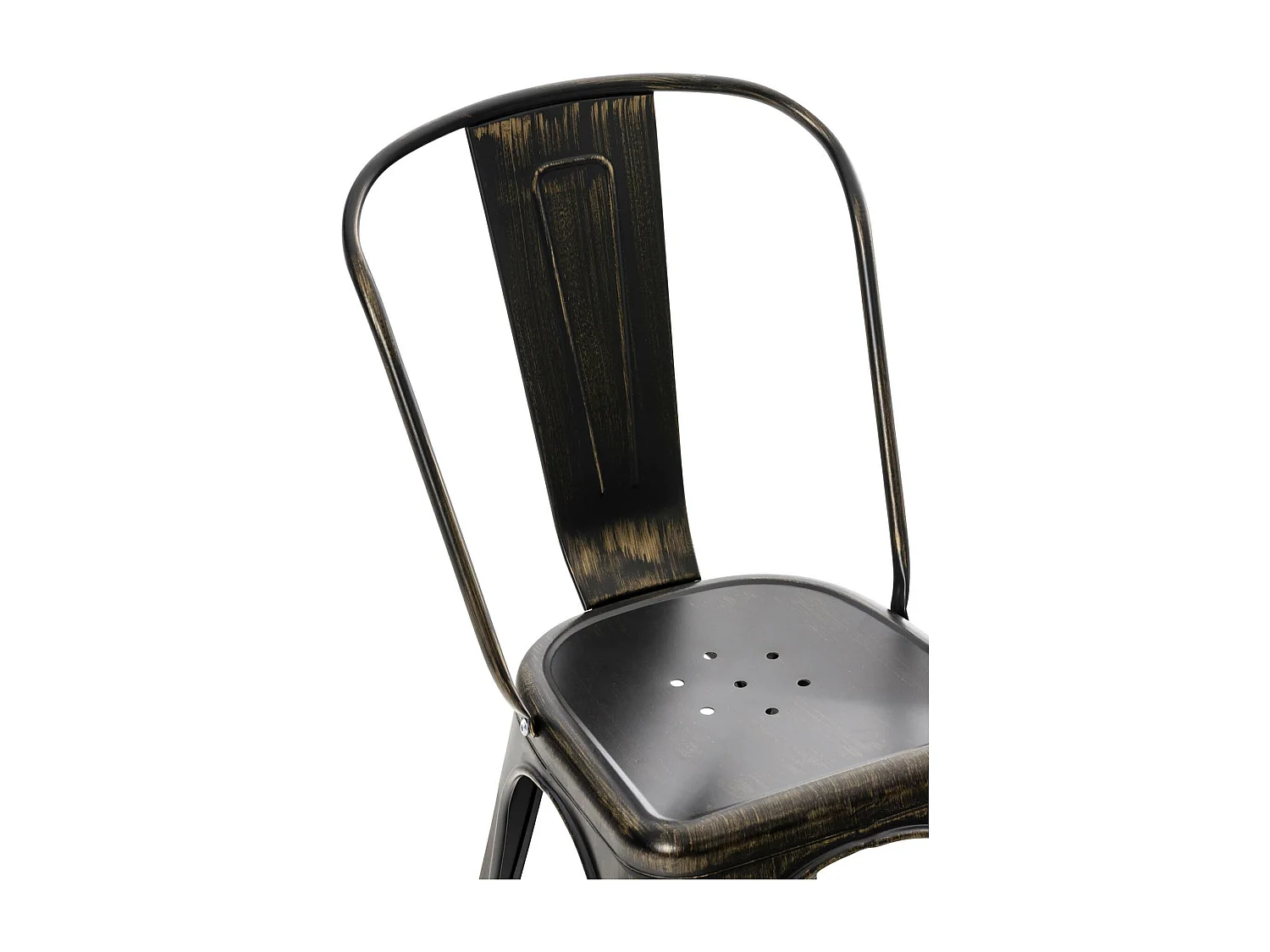 chaise salle à manger - Métal & Métal - Noir-Or - Benedikt V2