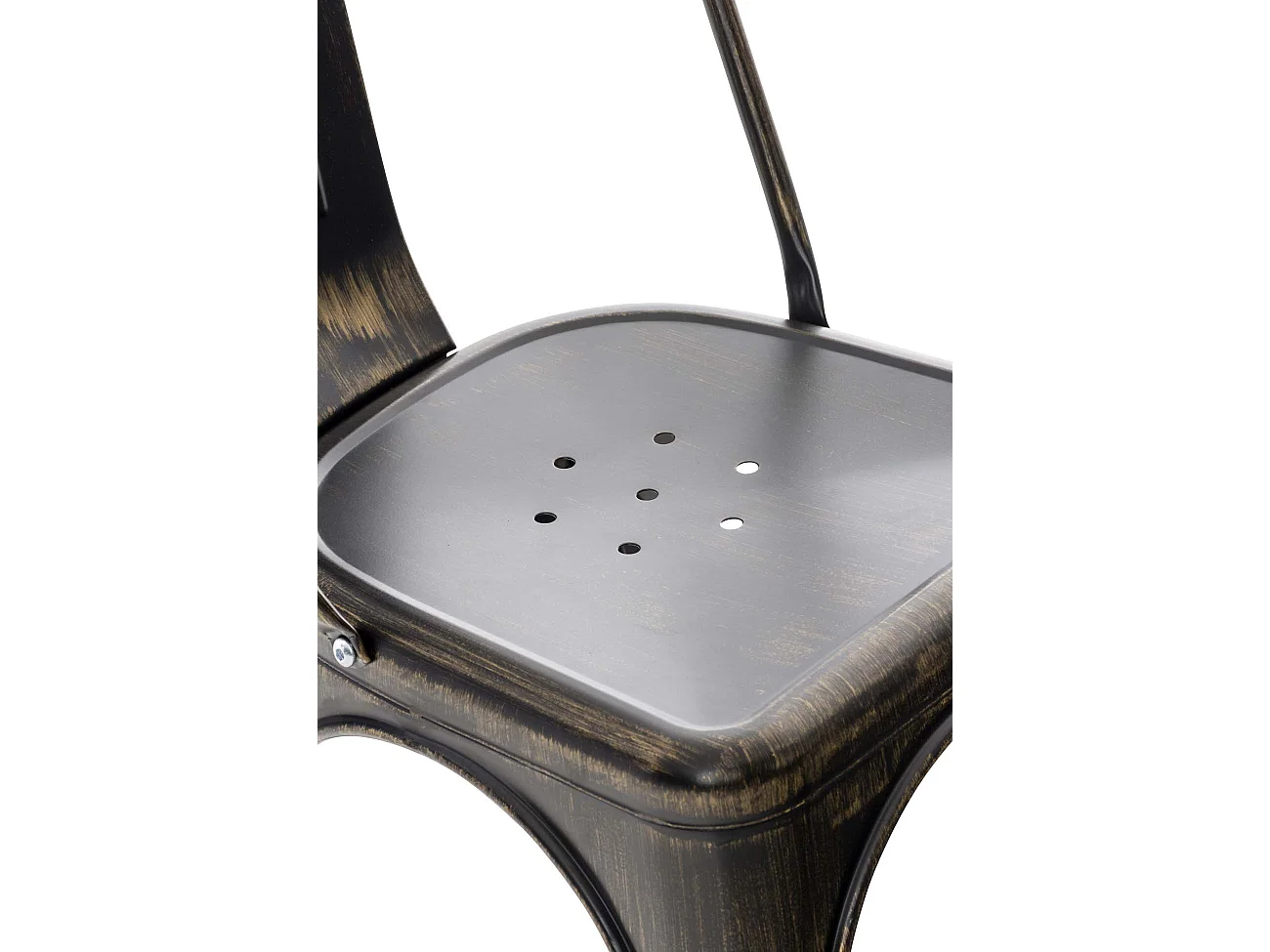 chaise salle à manger - Métal & Métal - Noir-Or - Benedikt V2