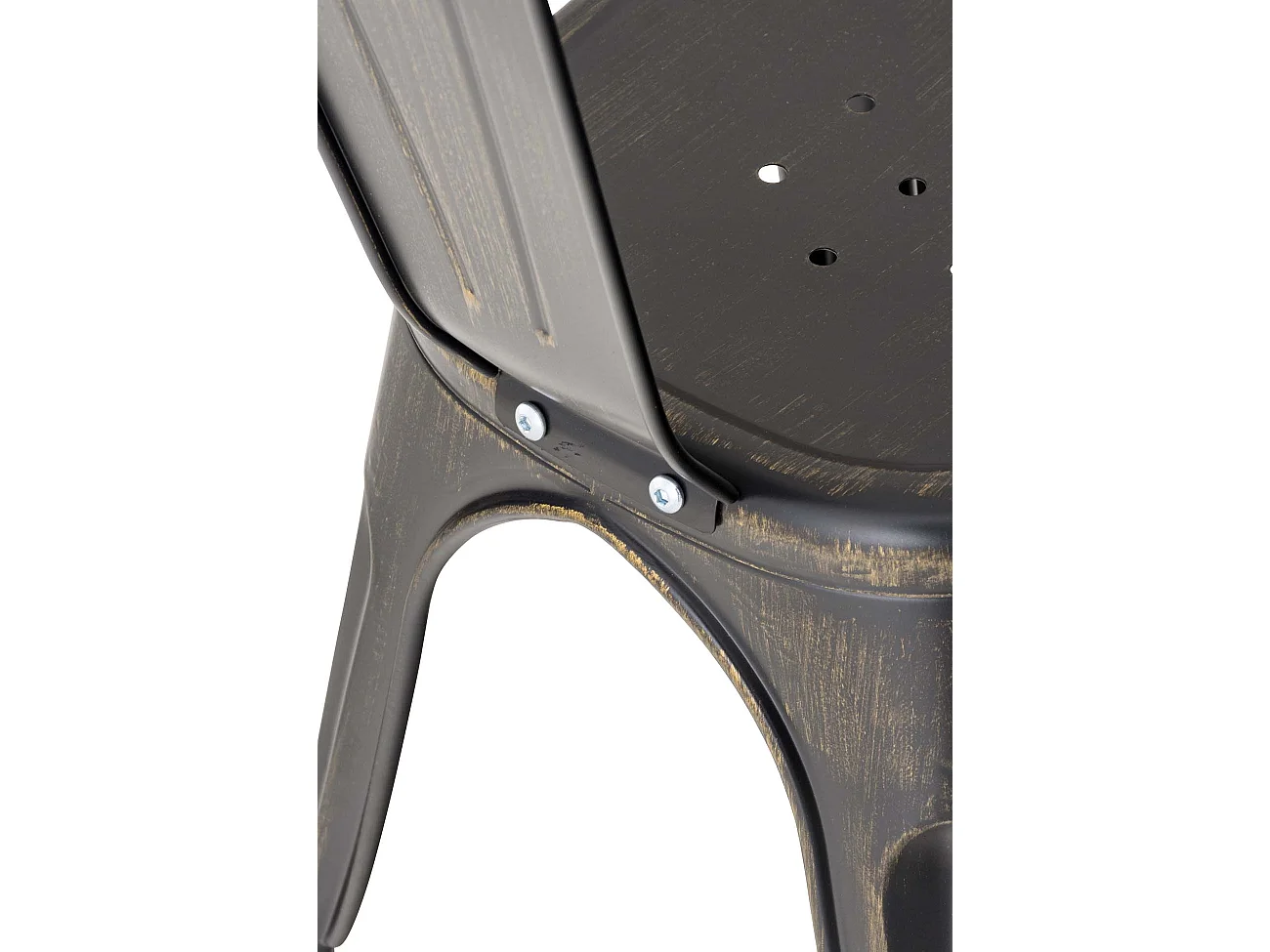 chaise salle à manger - Métal & Métal - Noir-Or - Benedikt V2