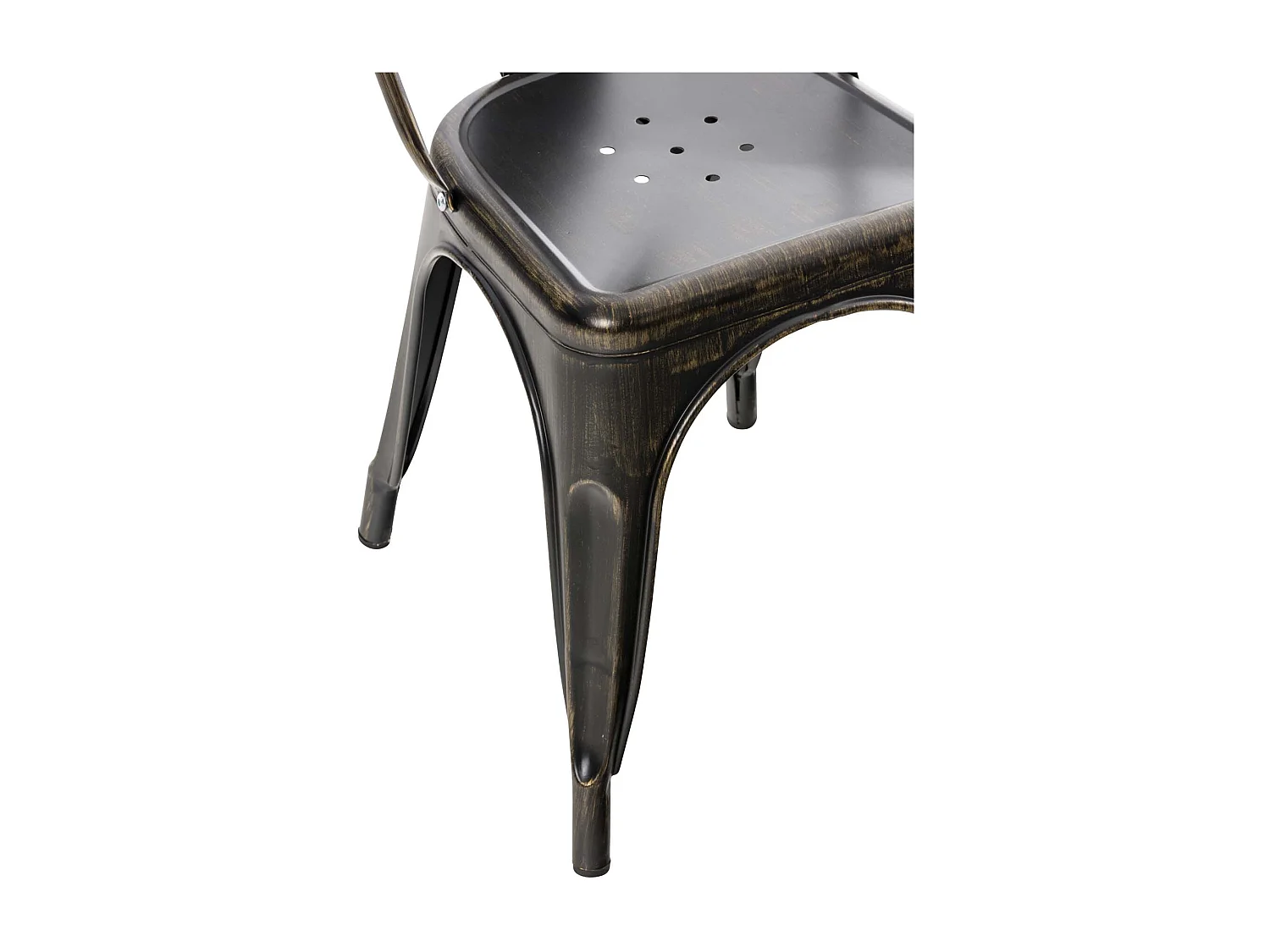 chaise salle à manger - Métal & Métal - Noir-Or - Benedikt V2