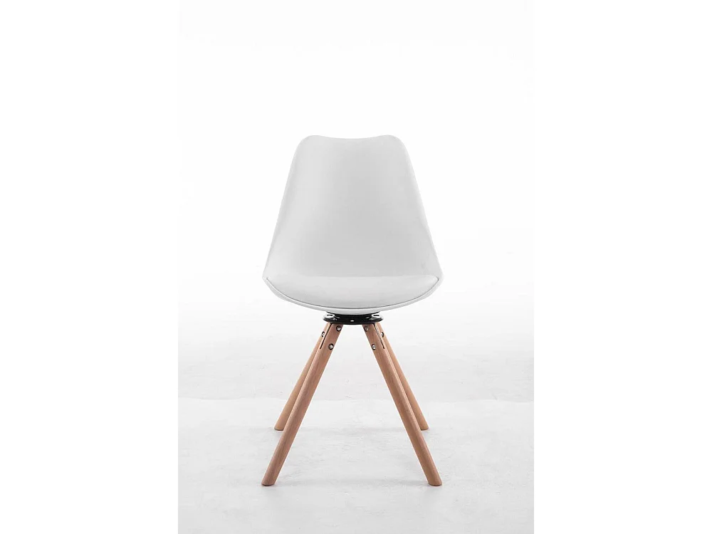 Eetkamerstoelen - Kunstleer & natura - wit - Troyes