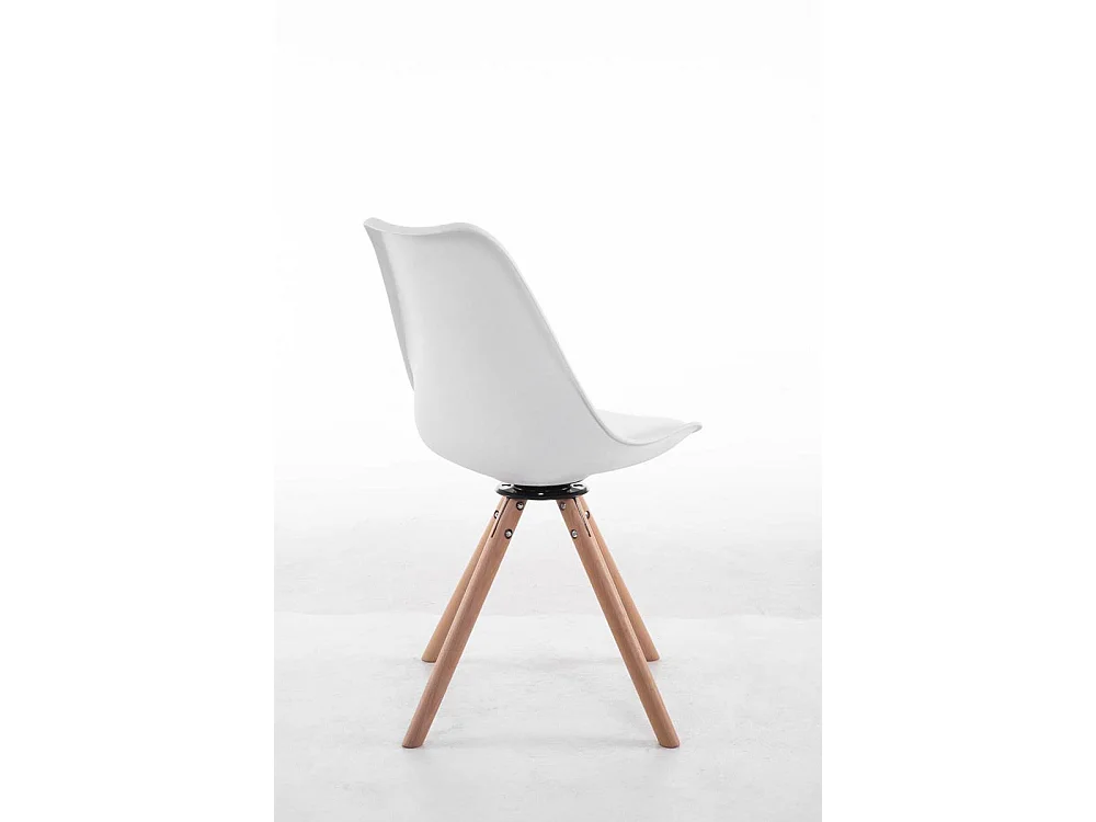 Eetkamerstoelen - Kunstleer & natura - wit - Troyes