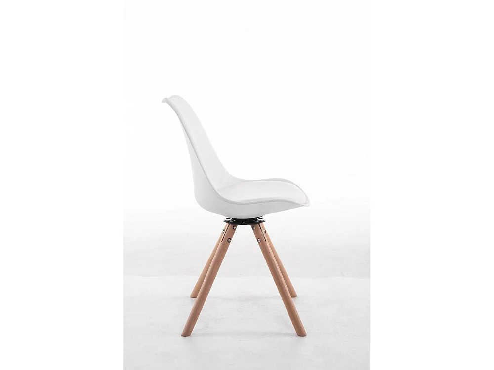 Eetkamerstoelen - Kunstleer & natura - wit - Troyes