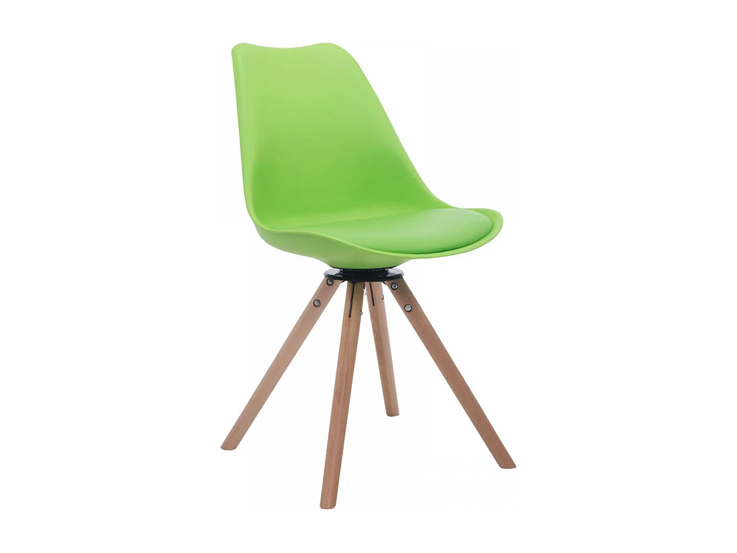 Eetkamerstoelen - Kunstleer & natura - groen - Troyes