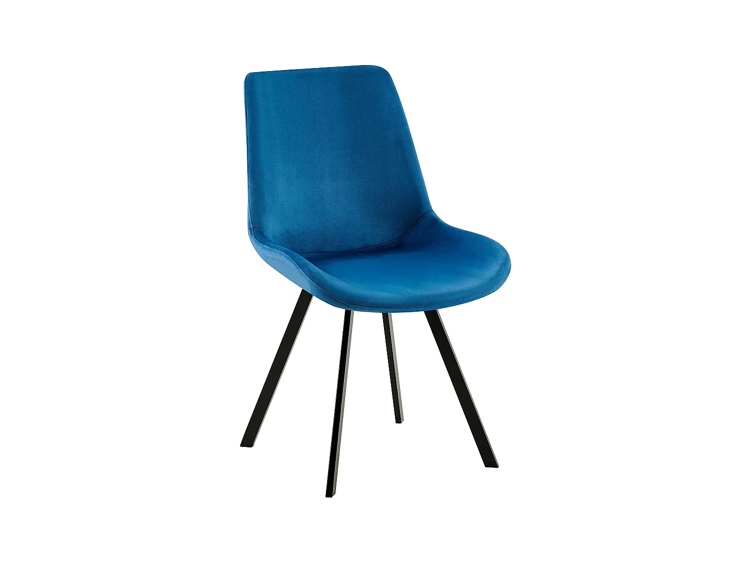 chaise salle à manger - Velours - Bleu foncé - Lewes