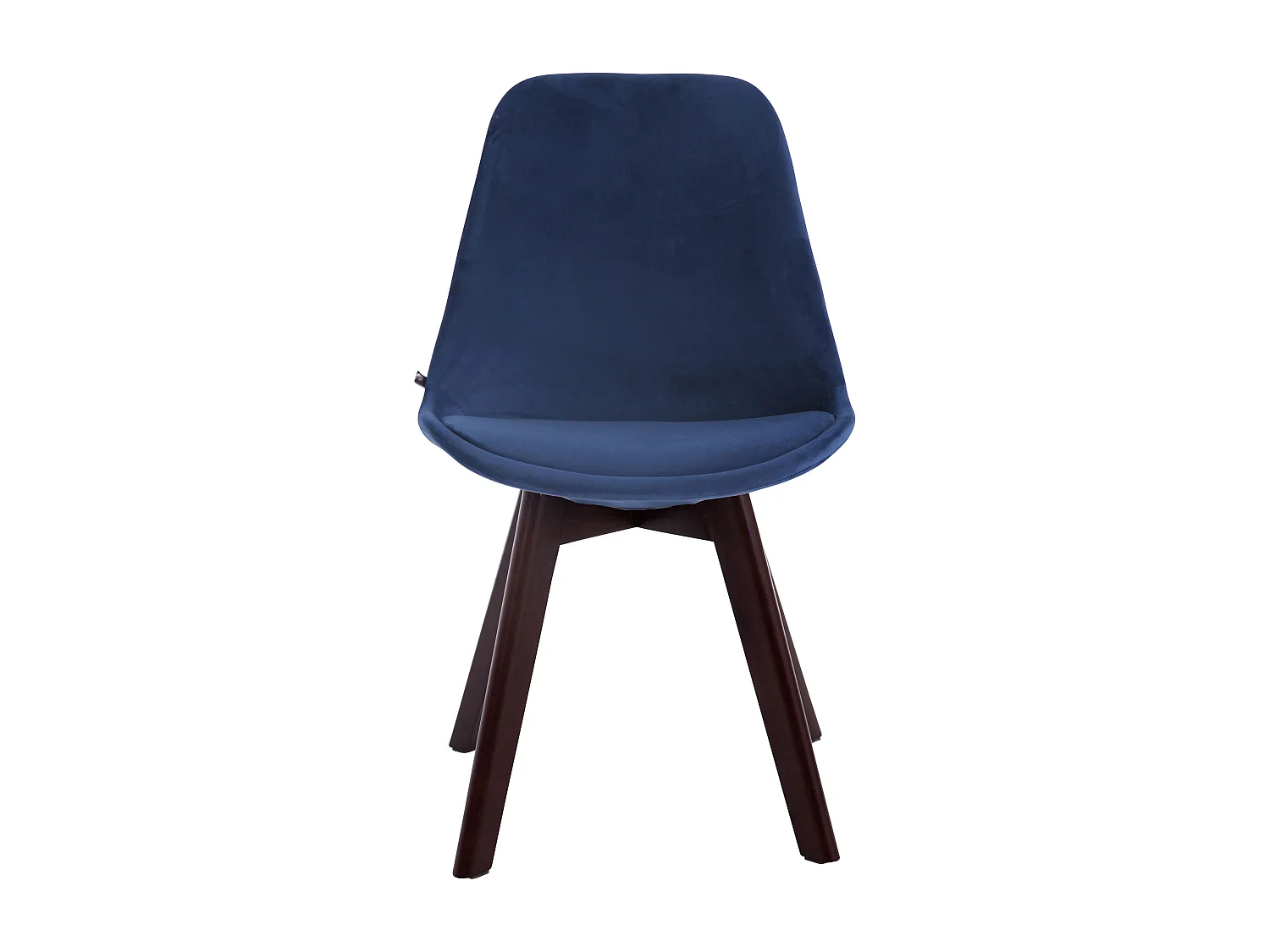 chaise salle à manger - Velours & Bois - Bleu - Borneo