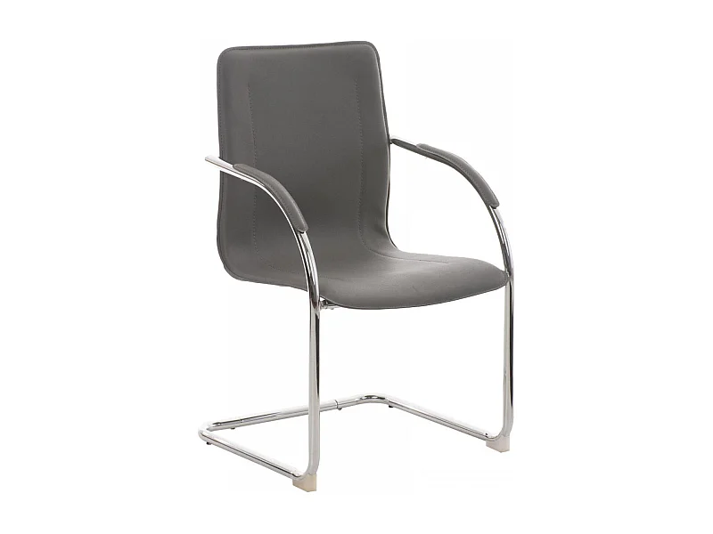 chaises oscillantes - Similicuir & Marron foncé - Gris - Melina
