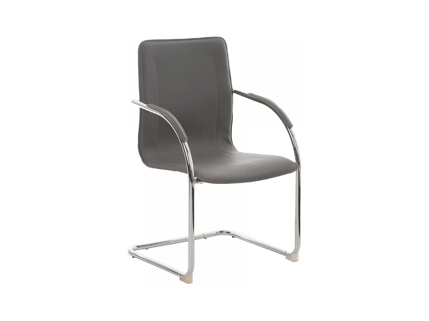 chaises oscillantes - Similicuir & Marron foncé - Gris - Melina