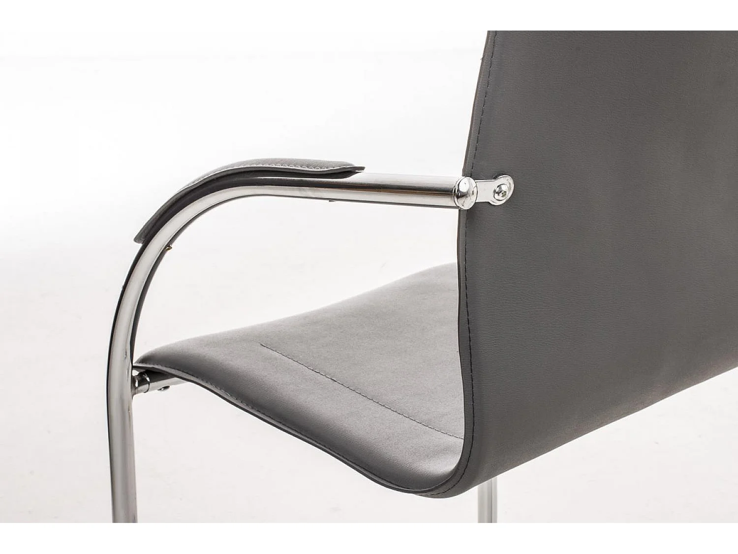 chaises oscillantes - Similicuir & Marron foncé - Gris - Melina