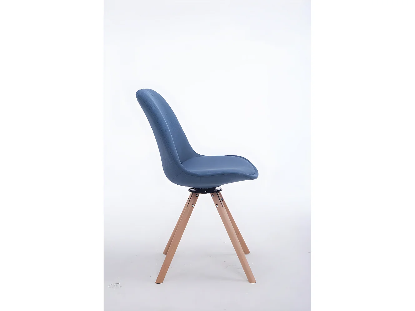 Chaise de conférence - Tissu & Bois - Bleu - Troyes