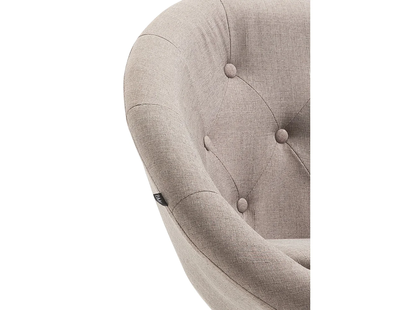 Tabouret de bar - Tissu & Chrome - Taupe - London