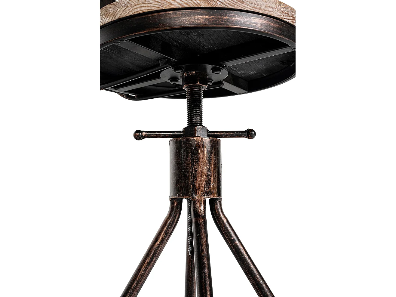 Barhocker - Holz & chrom - bronze - Hanam