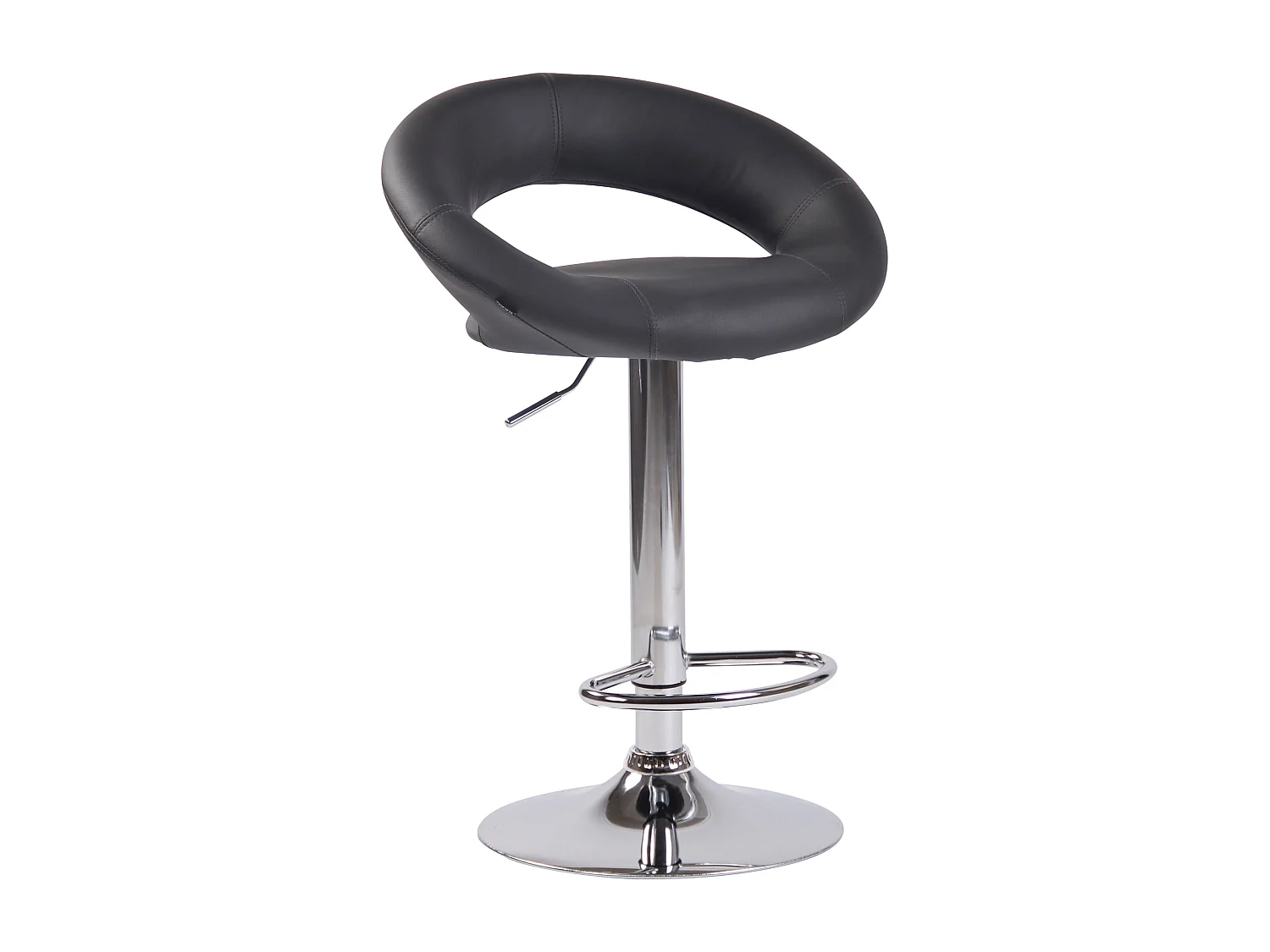 Tabouret de bar - Similicuir & Métal - Gris - Olinda