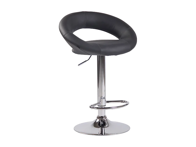 Barhocker - Kunstleder & Metall - grau - Olinda