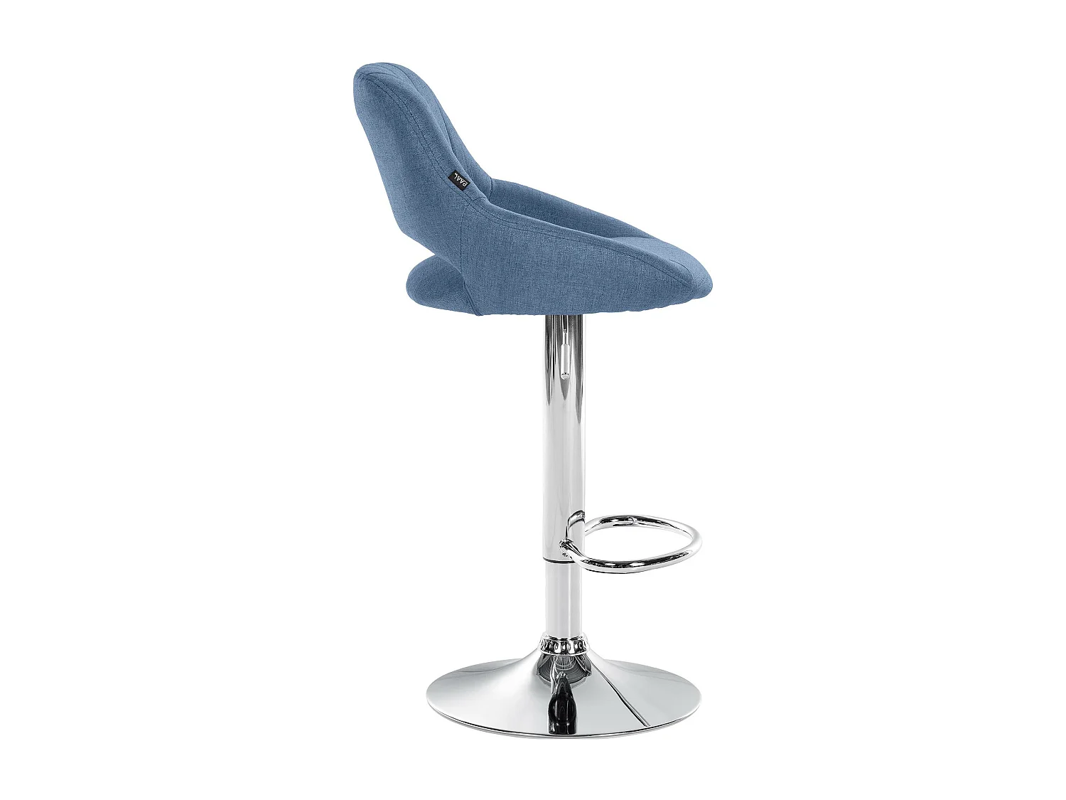 Tabouret de bar - Tissu & Chrome - Bleu - Milet