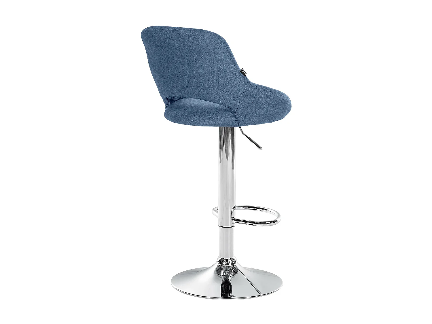 Tabouret de bar - Tissu & Chrome - Bleu - Milet