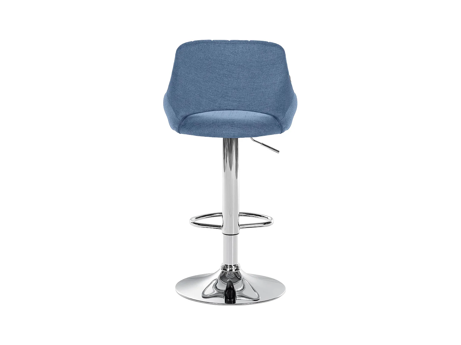 Barkruk - Stof & chroom - blauw - Milet