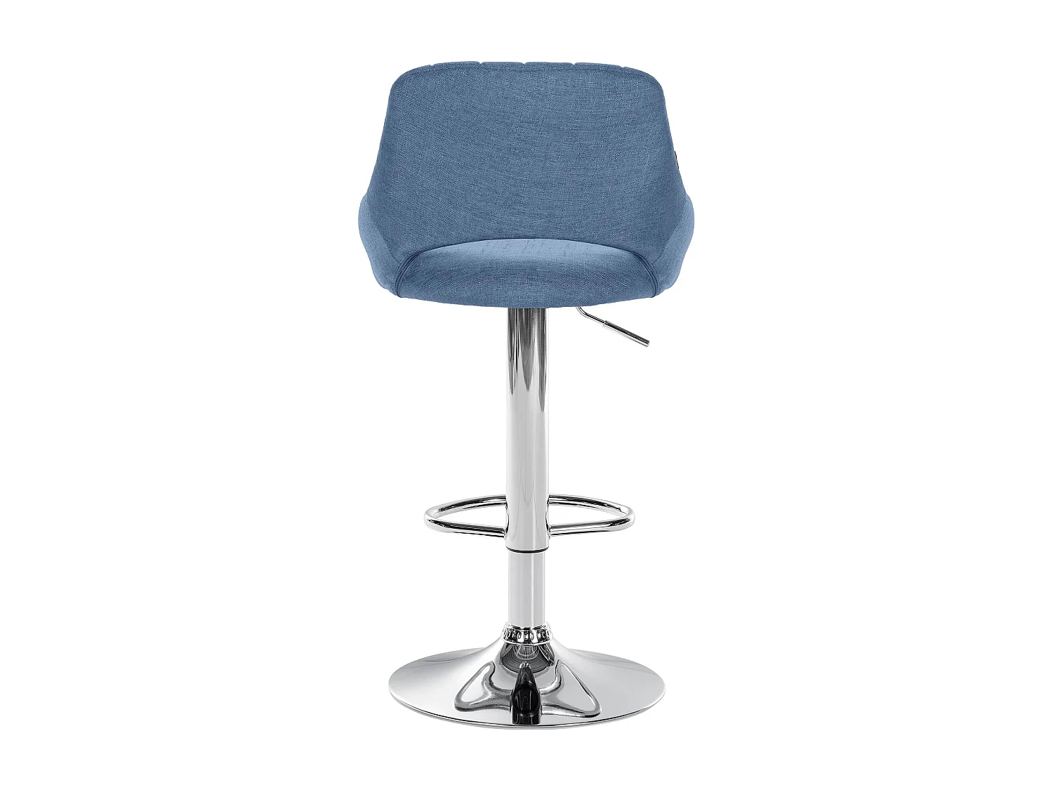 Barhocker - Stoff & chrom - blau - Milet