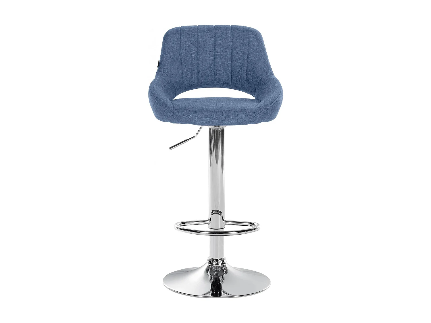 Tabouret de bar - Tissu & Chrome - Bleu - Milet