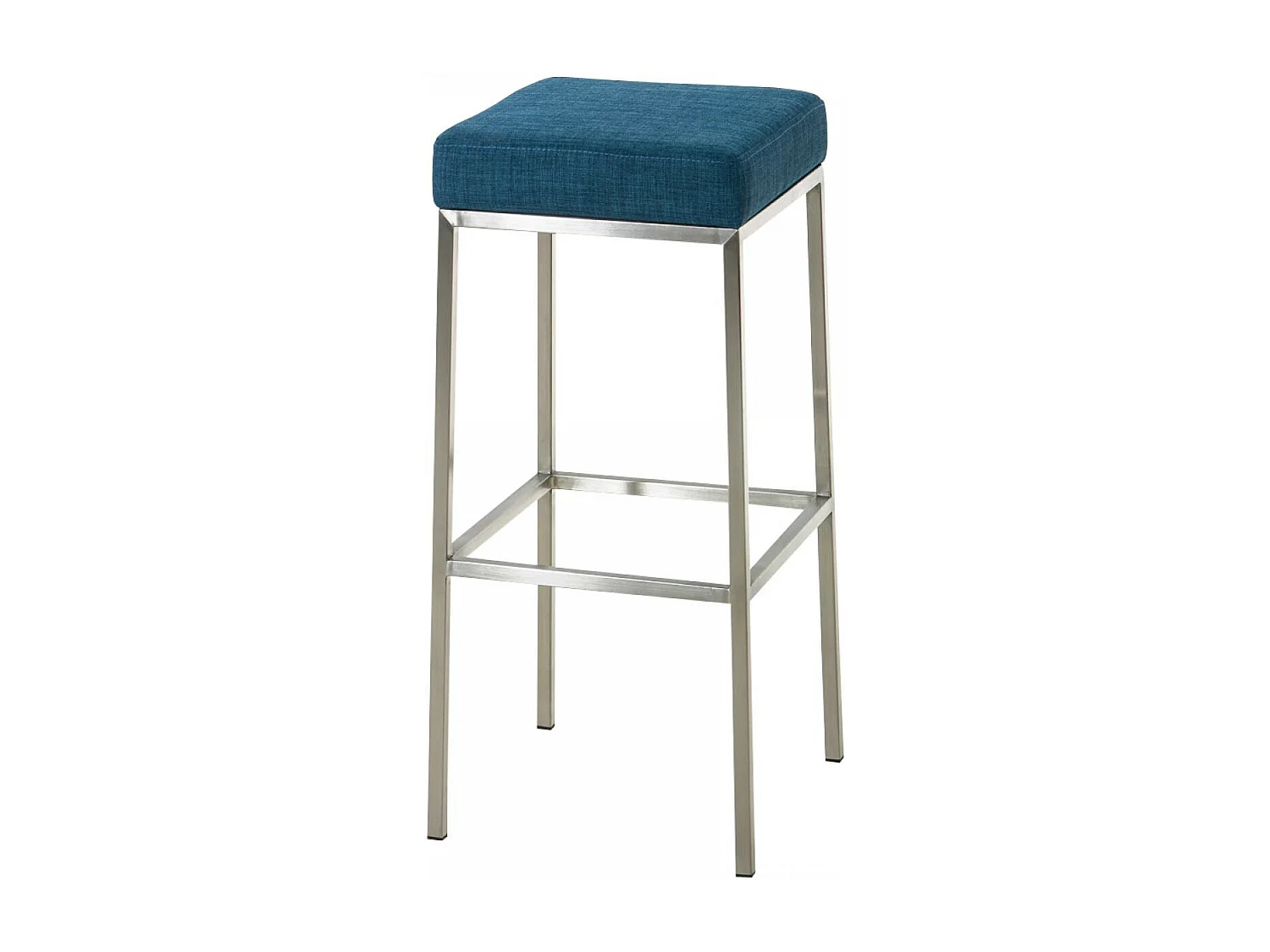 Tabouret de bar - Tissu & Acier inoxydable - Bleu - Montreal 85