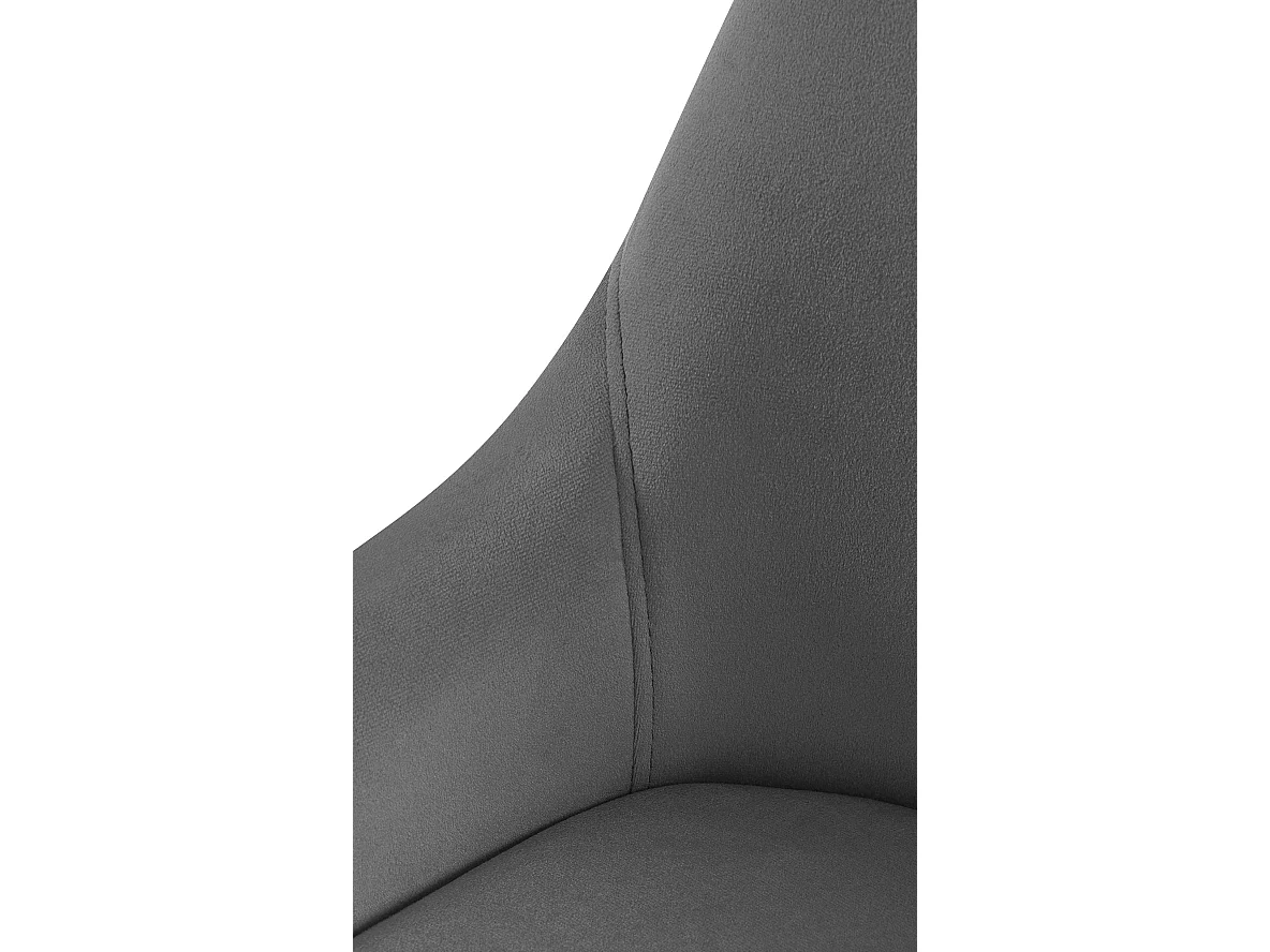 chaise salle à manger - Velours - Gris foncé - Elmira