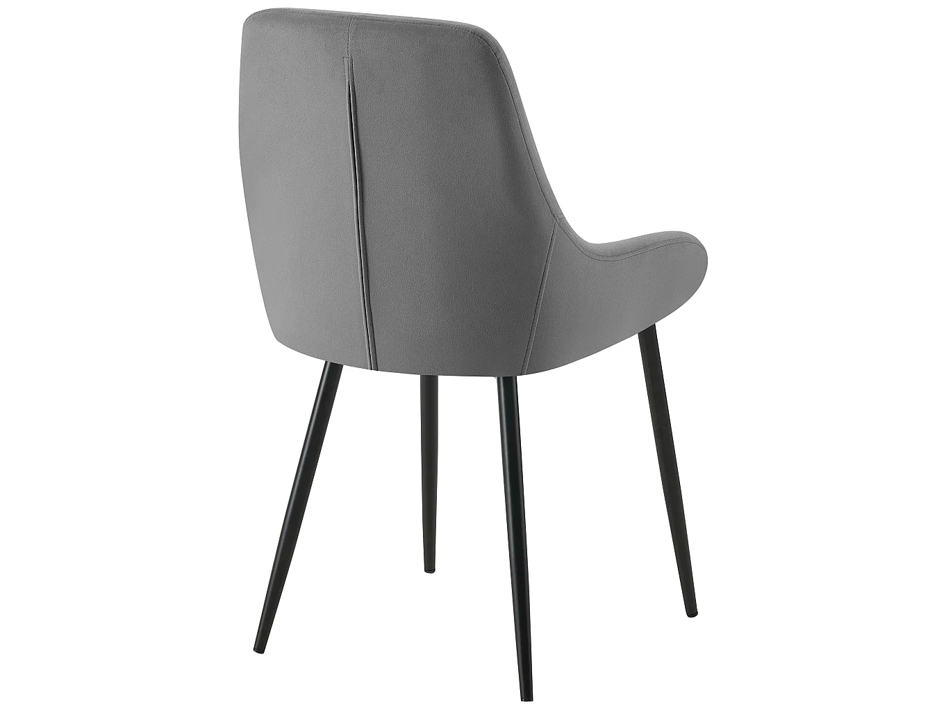 chaise salle à manger - Velours - Gris foncé - Elmira