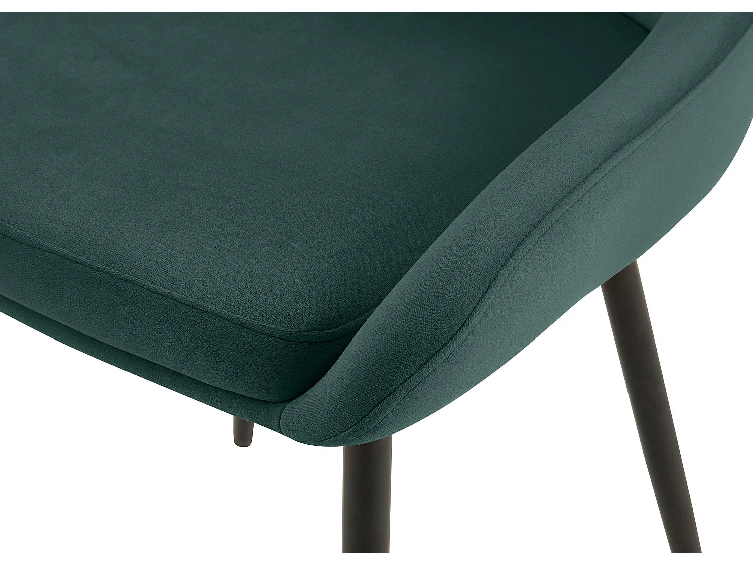 chaise salle à manger - Velours - Vert - Elmira