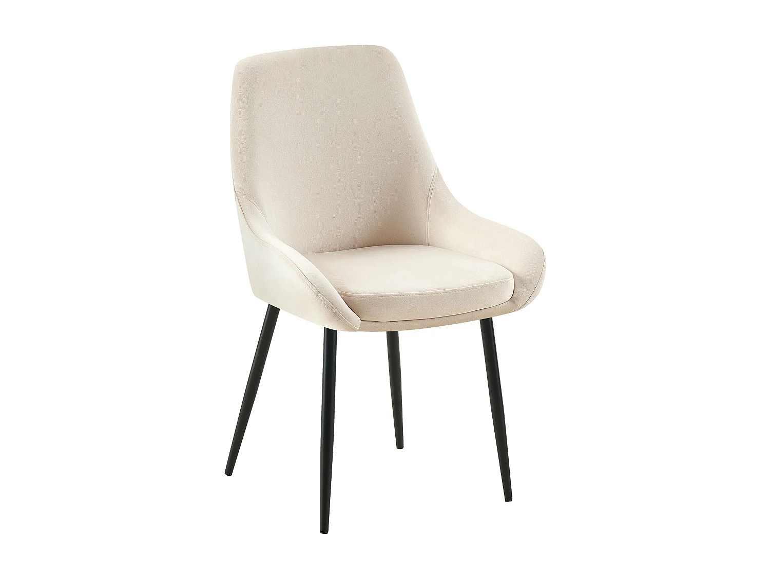 chaise salle à manger - Velours - Crème - Elmira